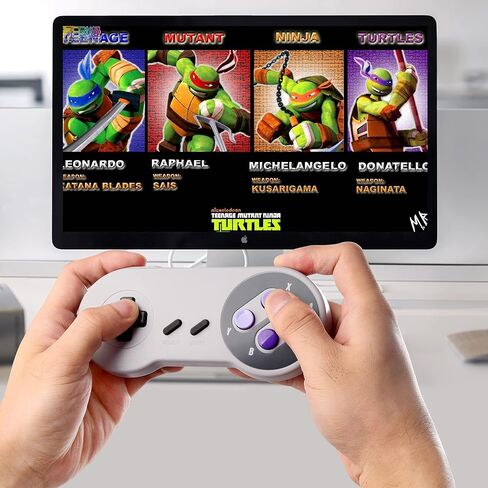 2.4 GHz Wireless SNES Switch Online Controller, USB Receiver, Compatible with Switch/Switch OLED, PC, Mac OS, Android, Steam Deck, Raspberry Pi (Rechargeable) (Plug and Play) (2 Pack) Multicolor in Saudi Arabia