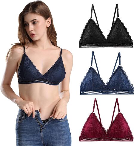 المرأة الدانتيل Bralettes يغرق مبطن حمالة صدر لاسلكية in Kuwait