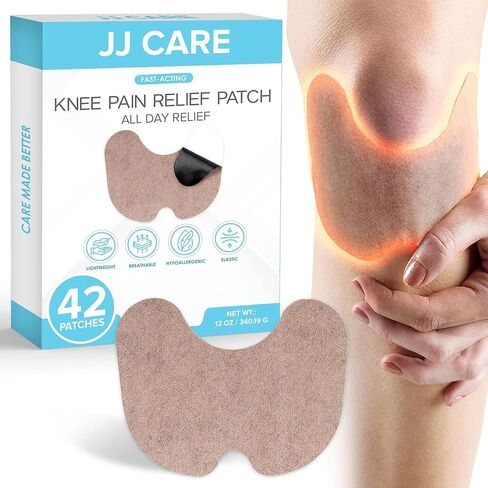 JJ CARE Knee Patches - 28 Pcs Knee Patches for Pain Relief Extra Strength - 5.5" x 3.9" Pain Relief Patch for Knee, Knee Pain Relief Patch for Arthritis, Inflammation, Sciatica, Muscle & Joint in Saudi Arabia