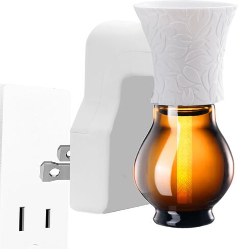 Plug in Oil Diffuser, 4 Packs Blank for DIY Air Freshener Make Unique Home Scent Aromatherapy, Work w/Essential Oil, EO+Water, Fragrance Refill for Plugins (4 Polarized Plug+4 Glass+4 Wick) in Saudi Arabia