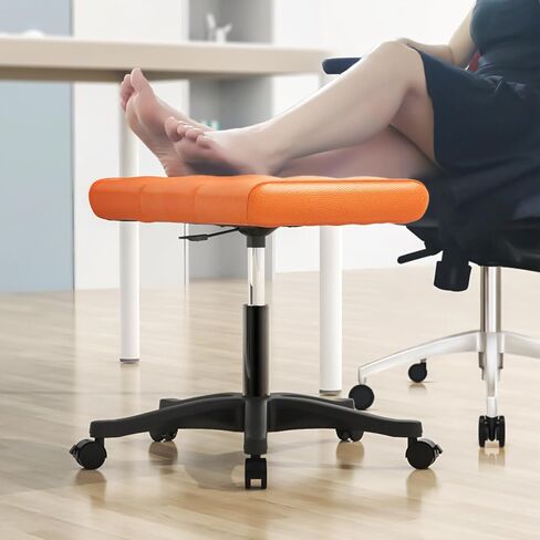Mobile Footrest Stool, Multi-Use Stool with Lockable Wheels, Under Desk Leg Rest Rolling Chair for Home Office, Adjustable Height Spa Salon Stool, Ottoman Foot Rest in Saudi Arabia