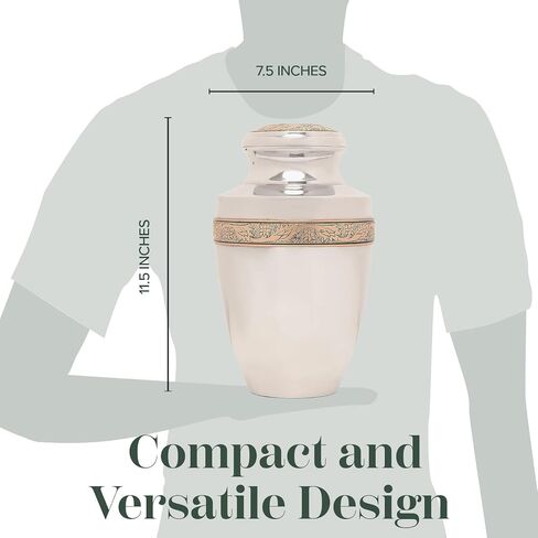 Eternal Harmony Cremation Urns for Human Ashes Adult Female & Male - Elegant Cremation Urns for Burial with Velvet Bag, Handcrafted Funeral Urns for Adult Ashes Men & Women - Green, Large in Saudi Arabia
