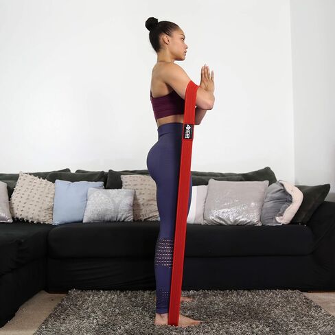 حزام حلقة المقاومة، مقاس 101.6 سم × 5.08 سم، مصنوع من نسيج مريح، مثالي للعلاج الطبيعي واليوجا وبناء الغنائم in Kuwait