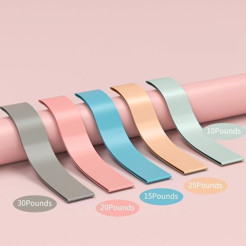 Resistance Bands for Women and Men (5 PCs) - Adjustable from 10 lbs to 30 lbs - Fitness Elastic Bands - Gradient Resistance for Legs, Arms & Body Shaping - Break-Resistant High Elasticity Bands in Kuwait