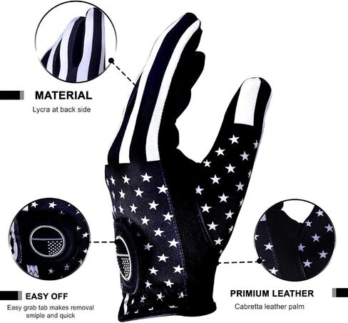 USA Flag Golf Gloves with Perfect Grip for Men and Women,Golf Glove American Flag Left Hand-Golf Glove Men Left Hand/Right Hand,Golf Glove Women Left/Right in Saudi Arabia