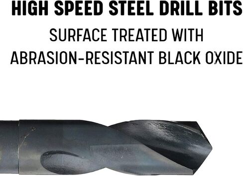 L-A 1" HSS Drill Bit, ½" Reduced Shank High Speed Steel Twist Drill Bit, 25mm Cutting Dia 12mm Shank 155mm Length (25mm) in Saudi Arabia
