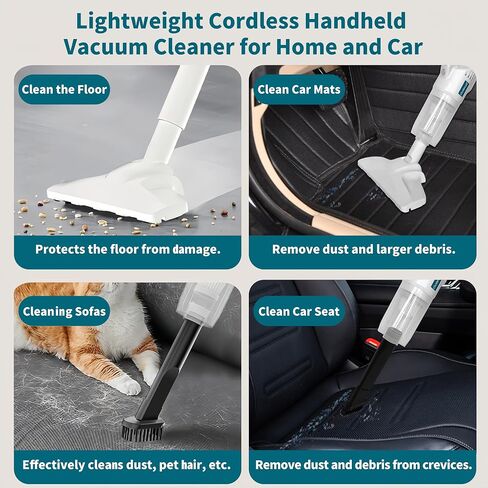 Cordless Vacuum Cleaner, Wireless Vacuum Cleaners for Home, Anti-Tangle Brush, Lightweight Vacuum for Pet Hair/Hardwood Floor/Carpet in Saudi Arabia