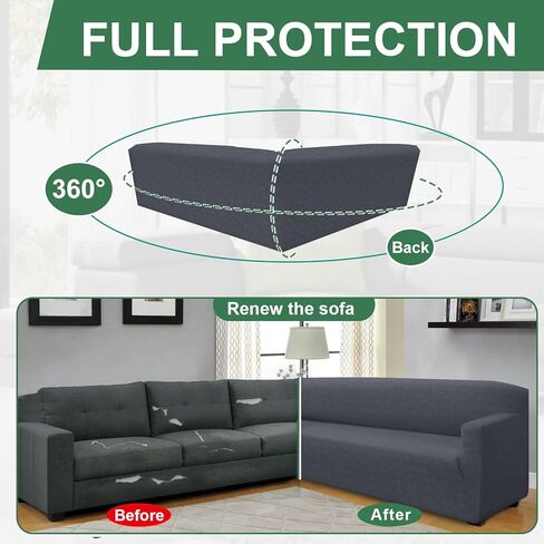 أغطية أريكة زاوية للأريكة المقطعية على شكل حرف L غطاء أريكة عالي التمدد ناعم على شكل حرف U غطاء منزلق للأريكة قطعة واحدة من أغطية الأريكة لحماية الأثاث للحيوانات الأليفة والقطط والكلاب (أزرق الدنيم، كبير) in Kuwait