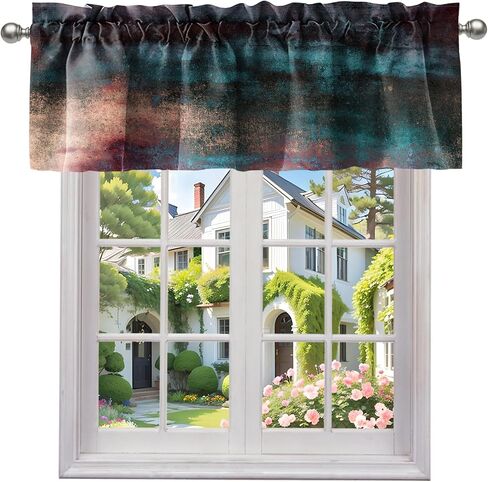 Valance for Abstract Modern Art Pattern 50″ L X 20″ W Curtain Valance for Kitchen Windows （Style 5） in Kuwait