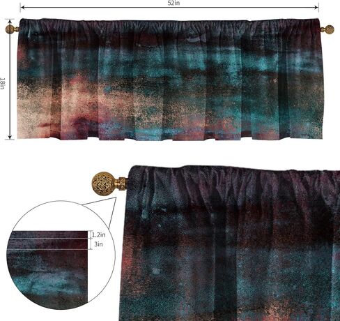 Valance for Abstract Modern Art Pattern 50″ L X 20″ W Curtain Valance for Kitchen Windows （Style 5） in Kuwait