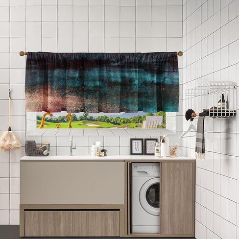 Valance for Abstract Modern Art Pattern 50″ L X 20″ W Curtain Valance for Kitchen Windows （Style 5） in Kuwait