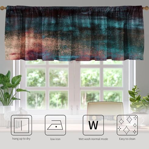 Valance for Abstract Modern Art Pattern 50″ L X 20″ W Curtain Valance for Kitchen Windows （Style 5） in Kuwait