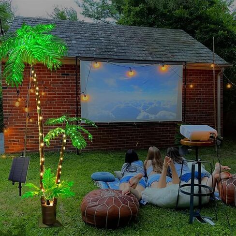 Artificial Palm Trees for Outside Patio,Lighted Palm Tree 6Ft LED Christmas Tree Fake Tropical Plant Light for Tiki Bar Pool Porch Deck Party in Saudi Arabia