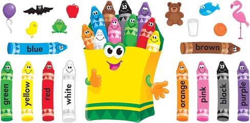 TREND enterprises, Inc. T-8076 Colorful Crayons Bulletin Board Set in Saudi Arabia