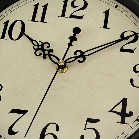 Lumuasky 12 Inch Wall Clocks Battery Operated Silent Non-Ticking Wall Clock Vintage Retro Style Decorative for Living Room Office Kitchen (Bronze) in Saudi Arabia