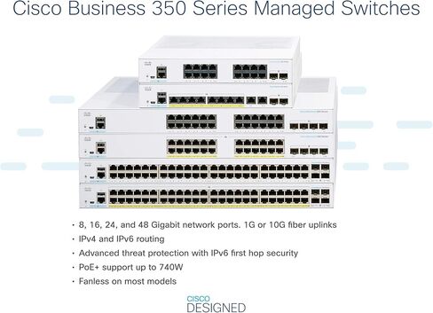 Cisco Catalyst 1300-16P-4X Managed Switch, 16 Port GE, PoE, 4x10GE SFP+, Limited Lifetime Protection (C1300-16P-4X) in Saudi Arabia