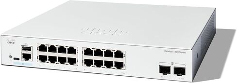 Cisco Catalyst 1300-16P-4X Managed Switch, 16 Port GE, PoE, 4x10GE SFP+, Limited Lifetime Protection (C1300-16P-4X) in Saudi Arabia