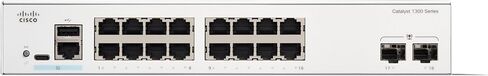 Cisco Catalyst 1300-16P-4X Managed Switch, 16 Port GE, PoE, 4x10GE SFP+, Limited Lifetime Protection (C1300-16P-4X) in Saudi Arabia