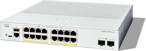 Cisco Catalyst 1300-16P-4X Managed Switch, 16 Port GE, PoE, 4x10GE SFP+, Limited Lifetime Protection (C1300-16P-4X) in Saudi Arabia