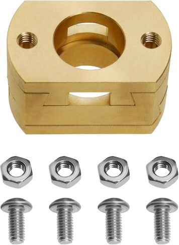 18mm Square Brass Coupling Square Brass Coupler 3D Printer Coupling Parts T8 Z Axis Coupling Compatible with Creality CR10 CR10S Pro 3D Printers in Saudi Arabia