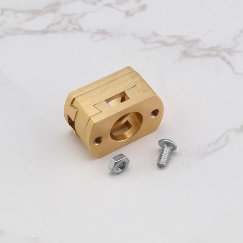 18mm Square Brass Coupling Square Brass Coupler 3D Printer Coupling Parts T8 Z Axis Coupling Compatible with Creality CR10 CR10S Pro 3D Printers in Saudi Arabia