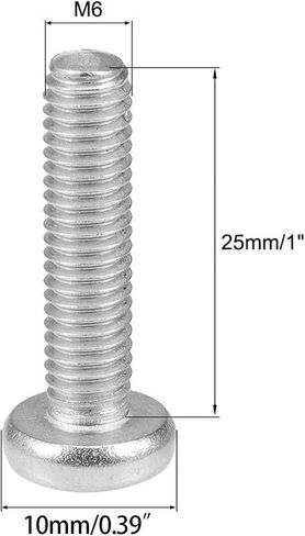 L-A M6-1x25mm 304 Stainless Steel Round Head Machine Screws Pan Phillips Cross Head Screw Fasteners Bolts (30Pcs) in Saudi Arabia