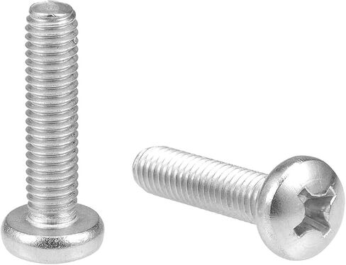 L-A M6-1x25mm 304 Stainless Steel Round Head Machine Screws Pan Phillips Cross Head Screw Fasteners Bolts (30Pcs) in Saudi Arabia