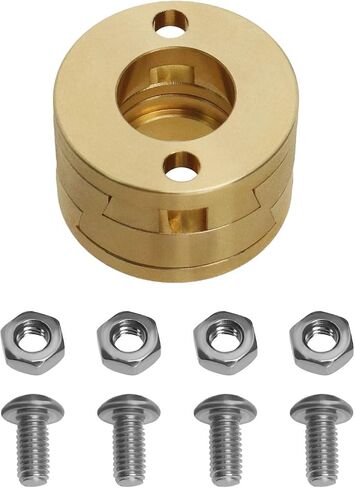 18mm Square Brass Coupling Square Brass Coupler 3D Printer Coupling Parts T8 Z Axis Coupling Compatible with Creality CR10 CR10S Pro 3D Printers in Saudi Arabia