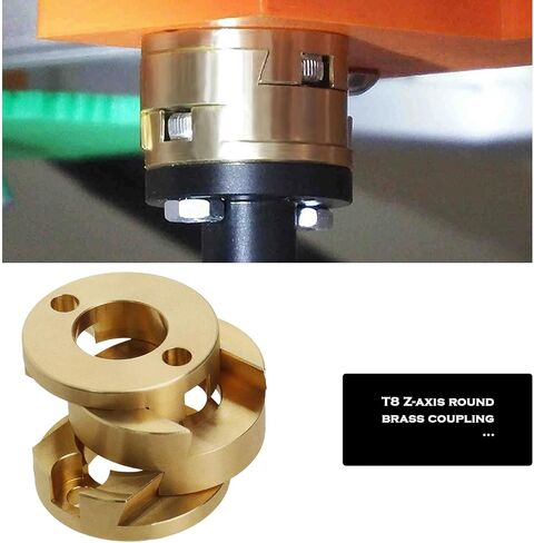 18mm Square Brass Coupling Square Brass Coupler 3D Printer Coupling Parts T8 Z Axis Coupling Compatible with Creality CR10 CR10S Pro 3D Printers in Saudi Arabia