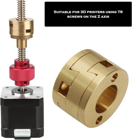 18mm Square Brass Coupling Square Brass Coupler 3D Printer Coupling Parts T8 Z Axis Coupling Compatible with Creality CR10 CR10S Pro 3D Printers in Saudi Arabia