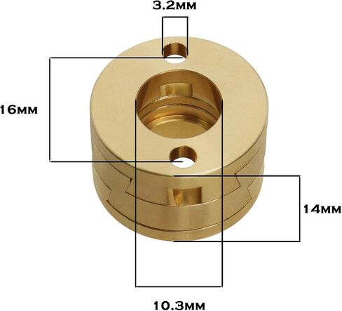 18mm Square Brass Coupling Square Brass Coupler 3D Printer Coupling Parts T8 Z Axis Coupling Compatible with Creality CR10 CR10S Pro 3D Printers in Saudi Arabia