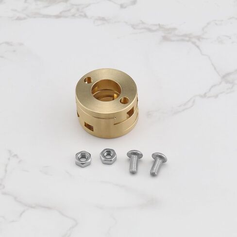 18mm Square Brass Coupling Square Brass Coupler 3D Printer Coupling Parts T8 Z Axis Coupling Compatible with Creality CR10 CR10S Pro 3D Printers in Saudi Arabia