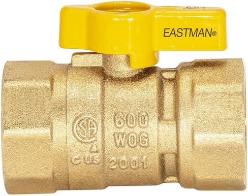 Eastman 1 Inch FIP Straight Gas Ball Valve with 1/4-Turn Handle, Brass Plumbing Fitting, 60013 in Saudi Arabia