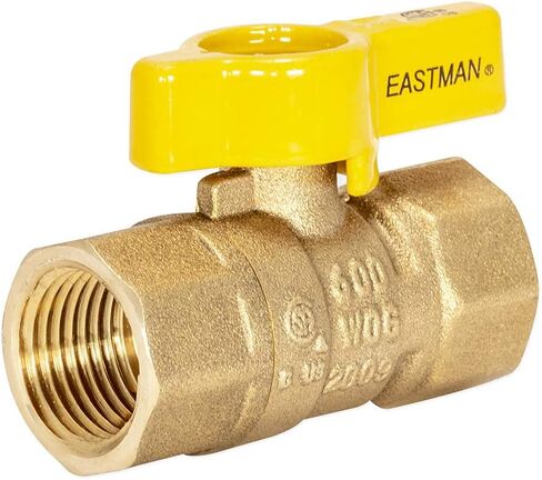 Eastman 1 Inch FIP Straight Gas Ball Valve with 1/4-Turn Handle, Brass Plumbing Fitting, 60013 in Saudi Arabia