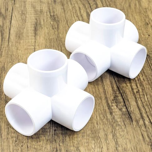 2 قطعة 1 بوصة SCH40 5 طريقة الصليب PVC موصل الكوع وصلة أنابيب اقتران المقبس الأبيض x المقبس للأثاث in Saudi Arabia
