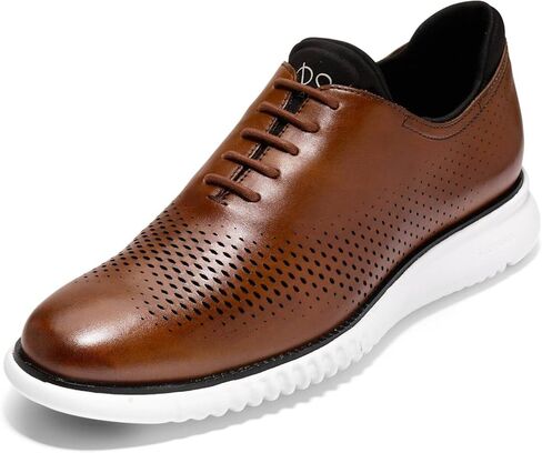 حذاء Cole Haan للرجال 2.Zerogrand Laser Wingtip Oxford، جلد أسود/أسود، عرض 8.5 in Kuwait