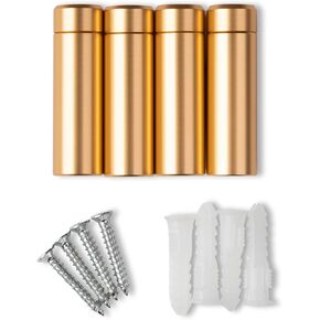 Wexel Art 1.5" Gold Stainless Steel Mounting Hardware for Acrylic Floating Frames (Pack of 4)