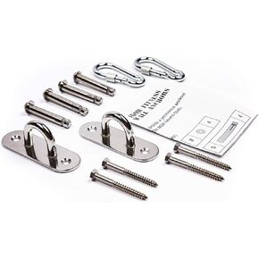 Resistance Band Wall Anchors, Workout Wall Mount Anchors, Band Wall Mounts, Pair of 2 Space Saving Wall-Mounted Anchors for Home and Gym Workouts, for Strength Training and Physical Therapy