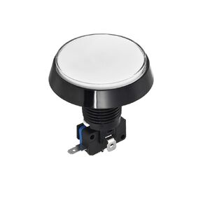 Game Push Buttons Game Push Switches LED Light with Micro Switches for Arcade Games 60mm White 1