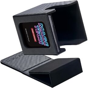 Commander Deck Box Lite - Card Display with Mini Snap Card Holder & Removable Cover, Fits 100+ Single-Sleeved Cards, Ideal for MTG, PTCG, OPCG, SWU & More (Black)