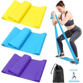 Resistance Bands, Exercise Bands for Physical Therapy, Elastic Bands for Home Exercise, Resistance Band for Physical Therapy, Stretch, Recovery, Pilates, Strength Training and Yoga Starter Set