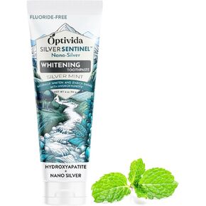 Optivida Health- Hydroxyapatite Toothpaste| Teeth Whitening Toothpaste W/Nano Silver Fluoride Free | Supports Gum Health & Remineralization for Sensitive Teeth & Fresh Breath