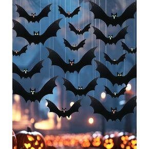 Mr. Pen- Halloween Decoration Hanging Bats, 3 Sizes, 18 pcs, Halloween Bats Outdoor Bats Halloween Decoration, Halloween Hanging Bats Halloween Decoration, Bats Halloween Decoration Outdoor
