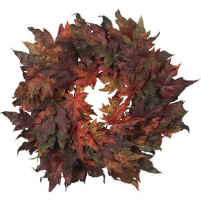 Nearly Natural 4908 Maple Leaf Wreath, 30-Inch, Autumn