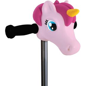 Unicorn: Kids Scooter Accessories | Scootaheadz Scooter Unicorn Head | Light Pink | Fits Most Childrens 2 Wheeled and 3 Wheeled Scooters | T-Bar Handle Scooter Unicorn Head for Girls