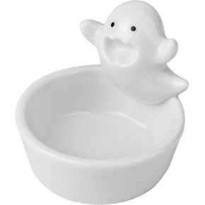 Ghost Candle Holder, Ceramic Candlestick Cartoon Cute Ghost Shape Tea Light Candle Holder for Girls Women Halloween Birthday Gift Home Table Centerpiece Decor