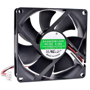 DA08025B12UR 8cm 8025 80x80x25mm 80mm Fan DC12V 0.50A Double-Ball high-Volume Cooling Fan for Chassis Server Inverter
