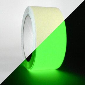 WOD AST20L Anti Slip Tape, Glow in The Dark - 3 inch x 60 ft. Safety Non Skid Roll for Stair Step Traction Tread Staircases Grips Adhesive Non Slip Strips Nonslip Walk, Indoor/Outdoor, Weatherproof