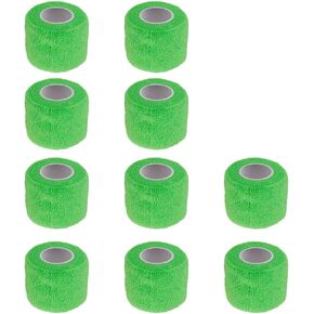 10 X Self Adhesive Cohesive Wrap Bandages Strong Elastic First Aid Tape Green for Wrist Ankle Sport 2" X 5 Yards