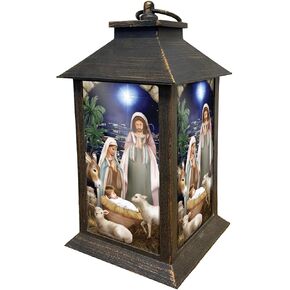 Away in a Manger Christmas Lantern 13.5" x 5.5" x 5.5" Briarwood Lane